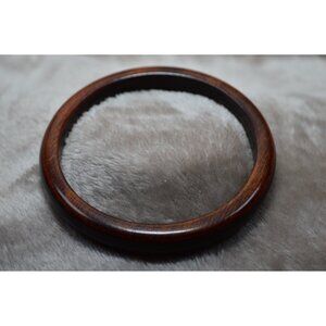 Faux Wood Bangle Bracelet Boho Chic Natural MCM Minimalist Organic Chunky Brown